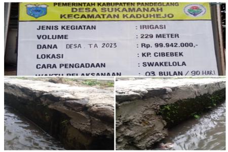 Diduga Pengerjaan Irigasi Di Desa Suka