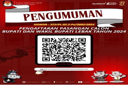 PENGUMUMAN KPU LEBAK TERKAIT PENDA