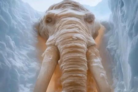 ANAK MAMMOTH SEBERAT SATU TON INI 